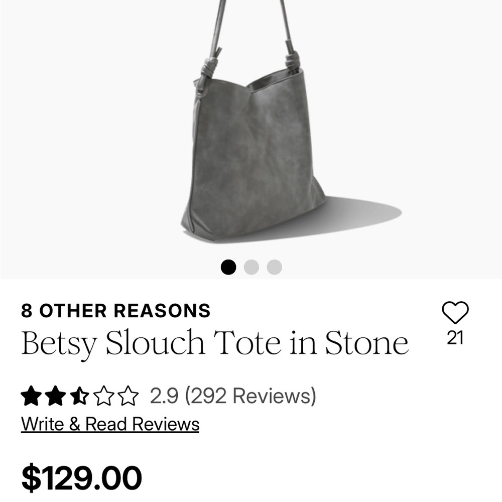 8 Other Reasons Gray Slouch Tote